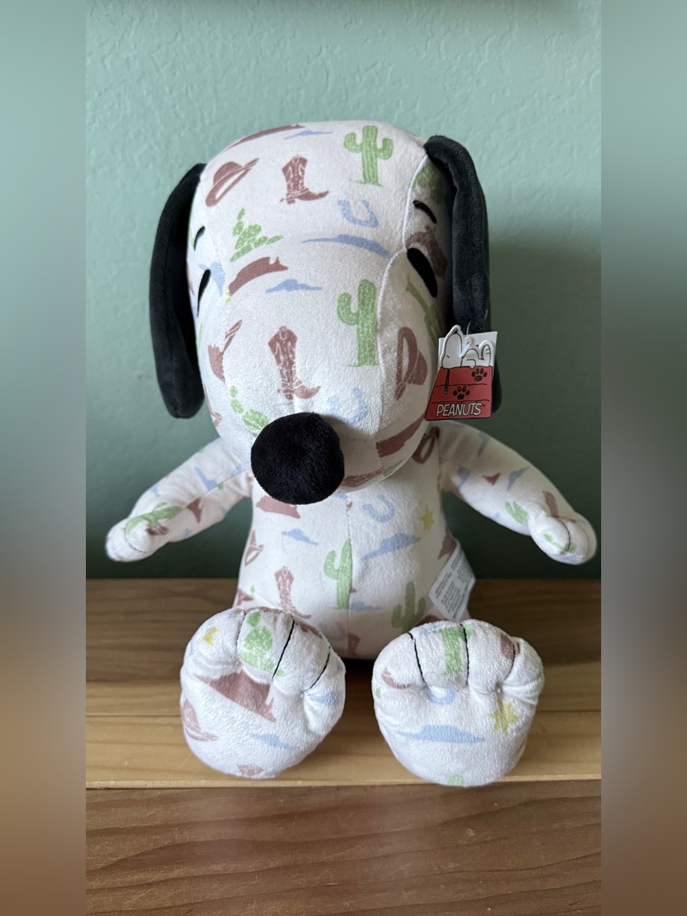 Peanuts Snoopy 12” Plush Cedar Fair 2024 Western Cowboy Print NWT